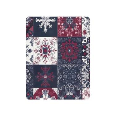 Imagem de ATTX Lençol de berço com elástico – Lençóis de bebê de patchwork de floco de neve, capa de colchão respirável de microfibra macia para berço padrão e colchão infantil, 68,6 cm x 99,1 cm x 12,7 cm (92)