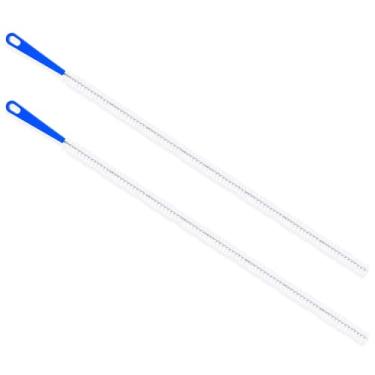 Imagem de 2 peças de escova de limpeza de drenos, limpador de cachimbo de 59,9 cm com cerdas de nylon, removedor de entupimento de drenagem de núcleo de aço inoxidável para pia, banheira, chuveiro, vaso