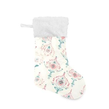 Imagem de GakkiGii Meias de Natal com padrões elegantes, pacote com 2, decoração de Natal grande para parede de lareira de árvore, 45 x 31 cm