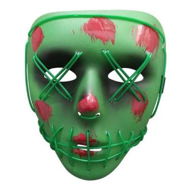 Imagem de Máscara de fantasia de carnaval de Halloween V Face Luminous Latex - y