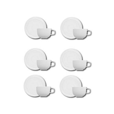 Imagem de Conjunto de Xícaras para Chá Germer Shell em Porcelana 240 ml – 6 Peças
