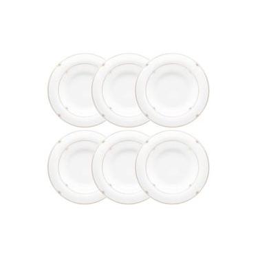 Imagem de Jogo de pratos fundos em porcelana Strauss Dinasty 6 peças 24,5cm