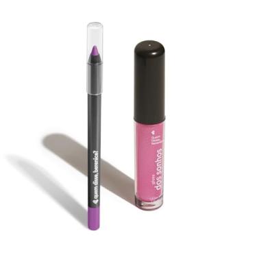 Imagem de Combo Lápis Para Olhos Lavanda 1,2g + Gloss Labial Rosa 4ml