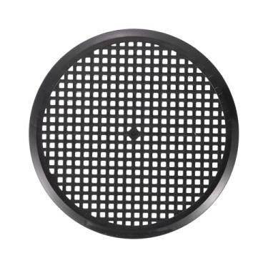 Imagem de PATIKIL Tampa de ventilação redonda de 4,7 polegadas (130 mm), 2 peças de plástico circular Soffit exaustor malha orifício de ventilação capa de grade para banheiro escritório casa cozinha, preto