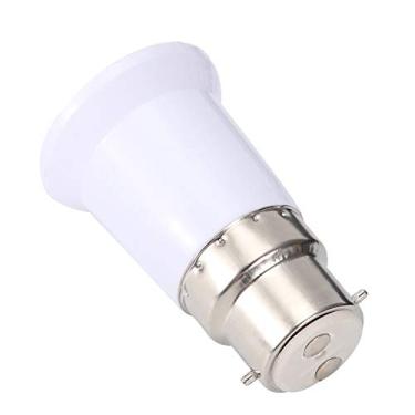 Imagem de HEEPDD Adaptador de Soquete de Luz B22 a E27, Base de Lâmpada Durável e Retardadora de Chamas para Uso Doméstico Adaptador de Soquete de Luz B22 a E27, Ferro Niquelado, Reforma de Casa