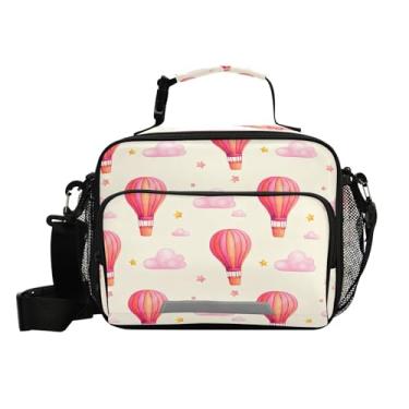 Imagem de CEBUGI Lancheira térmica com balão de ar quente, à prova d'água, à prova de vazamento, lancheira com alça de ombro ajustável, lancheira para meninos, meninas, escritório, piquenique