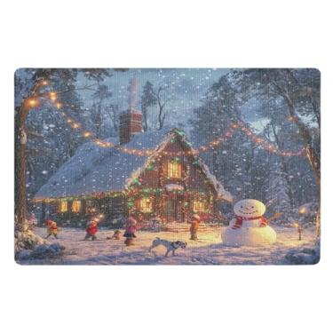 Imagem de STAYTOP Feliz Ano Novo Tapete de porta para entrada externa 81 x 50 cm, tapete de boas-vindas ao ar livre/interno, tapetes de banho fofos, capacho frontal antiderrapante para entrada, pátio, áreas de