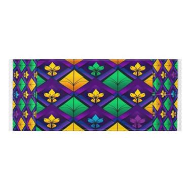 Imagem de Wassud Capas de lavadora e secadora de blocos amarelos e verdes, protetor de lavadora com sacos de armazenamento, capa de geladeira à prova de poeira com bolsos para lavanderia doméstica, cozinha, 120