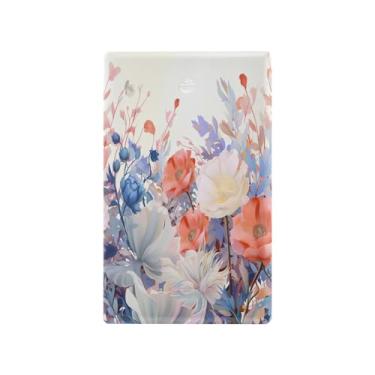 Imagem de Wassud Capa decorativa para interruptor de luz, placa de parede para tomadas elétricas, floral, 11 x 6 cm