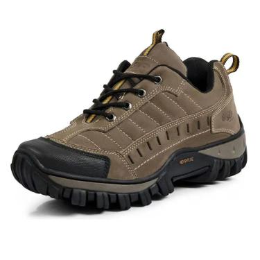 Imagem de Tenis Adventure Masculino Couro Nobuck Trekking Palmilha EVA Macia Sola Borracha Tratorada-Masculino