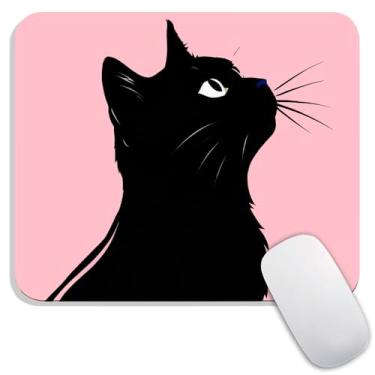 Imagem de Armanza Tapete de rato quadrado gato, design personalizado com textura premium personalizada, tecido de lycra lavável, base de borracha antiderrapante para mouse sem fio