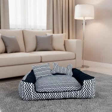 Imagem de Cama Pet Quadrada Média Ônix – Impermeável e Confortável para Cães e Gatos (Criative)