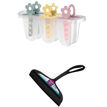 Imagem de Kit 1 Rodo de pia Preto e 1 Forma de Picolé Plástico