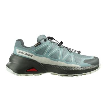 Imagem de Salomon Tênis de corrida feminino Speedcross Peak Gore-Tex Trail, à prova d'água, desempenho todo-o-terreno para caminhadas e longas sessões de trilha, Trooper/Turmalina/Clearly Aqua, 35