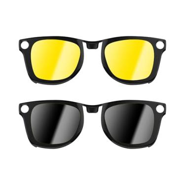 Imagem de HIBLOKS 2 peças de clipe polarizado para RayBan Meta Wayfarer RW4006 e Gen 2 RW4012 Regular (50-22), clipe de descoloração de moldura preta fosca para Rayban Meta Gen 2 Proteja seus olhos, legal e