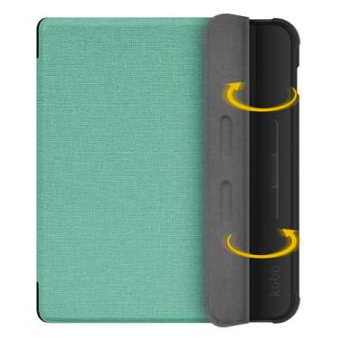 Imagem de GUKSRASO Capa para 7" KOBO Libra Colour (2024, Modelo: N428) – com Alça de Mão Adicional, Superfície com Textura em Tecido e Função Automática de Ligar/Desligar