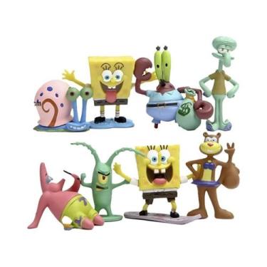 Imagem de NOVO 8 pçs/set Bob Esponja Patrick Figura Coleção Modelo Brinquedos - 