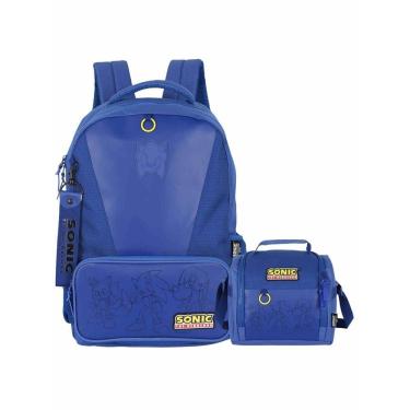Imagem de Kit Escolar Sonic Game Mochila De Costa + Lancheira Térmica