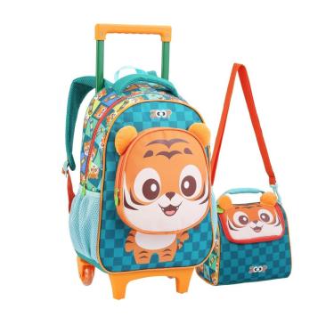 Imagem de Mochila de Rodinhas Tigre Meninos Infantil Creche