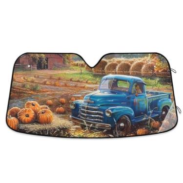 Imagem de Guarda-sol azul caminhão abóbora carro para-brisa para-sol dobrável refletor viseira solar proteção solar calor