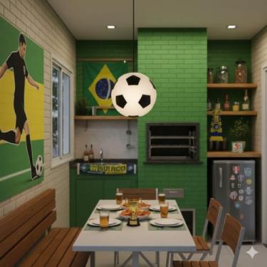 Imagem de Lustre Suspenso Bola Futebol