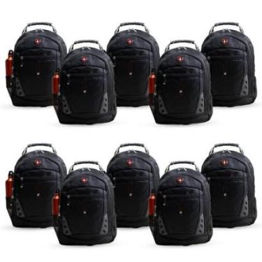 Imagem de Kit Swiss Move 10 Mochilas Alça de Aço Forte Grande Interlagos-Unissex