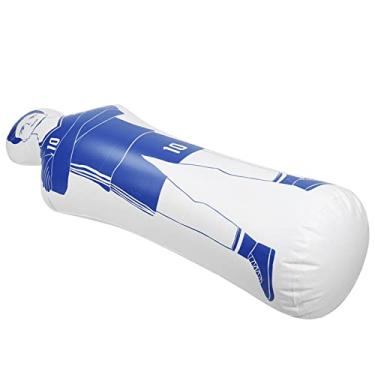 Imagem de Cryfokt Saco de Pancadas Inflável para Treinamento de Futebol Com Design de Suporte Automático para Prática de Futebol, Adequado para Adultos e Crianças, Feito de PVC Vermelho/ 40x160cm (#2)