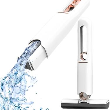 Imagem de Rodinho de Pia Mini Mop Esfregão Eco a Seco, Limpeza de Vidro, Mesa, Pia, Piso, Móveis, Janelas, Ajuste de 180º, Formato em U, Auto Enxague, Sem Molhar as Mãos, AlverSun