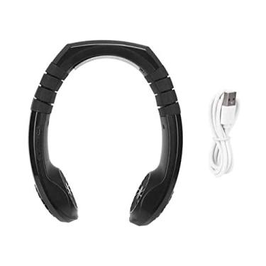 Imagem de AEWFRRV Carregador USB portátil pendurado ventilador de pescoço mini refrigerador de ar refrigerador instantâneo suprimentos domésticos ar condicionado para viagens esportivas (cor: preto) yubin1993 (cor: preto)