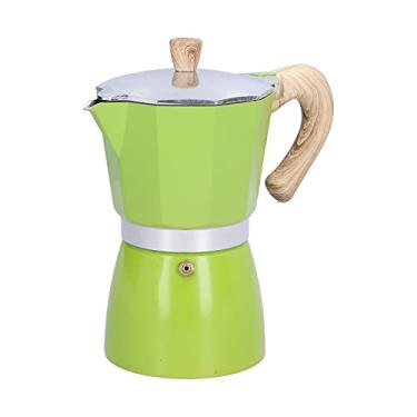 Imagem de GLOGLOW Cafeteira/xícara de café, Liga de Alumínio, 6 Copos, Alça Ergonômica, Fogão, para Casa e Escritório 300ml Cafeteira Moka Nan (Verde)