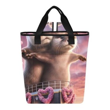 Imagem de Joitme Romântico Otter Titanic Love Cooler Bags 36 Latas Isoladas Praia Cooler Bag Cooler Bag para Mulheres Viagem