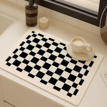 Imagem de Tapete Escorredor De Louça Em Microfibra Super Absorvente Antiderrapante Dobrável Aparador De Louça (1,Modelo7)