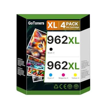 Imagem de GoToners Cartuchos de tinta 962XL para impressoras HP substituição para HP 962XL cartucho de tinta combo pacote HP962 funciona para HP Officejet Pro 9010 cartuchos de tinta 9015 9018 9020 impressoras