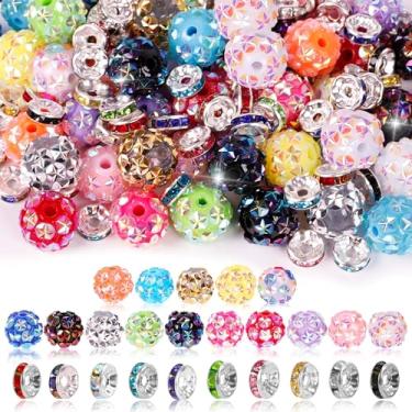 Imagem de 250 peças de contas para canetas, contas focais para canetas com contas, contas de strass para caneta com contas, chaveiros espaçadores e pulseiras artesanais