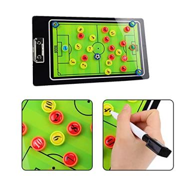 Imagem de Generic Ferramenta de Treinamento de Estratégia Profissional de Placa Magnética de Futebol para Treinamento de Ensino de Competição, Peso Leve Portátil para Classe PE Escolar
