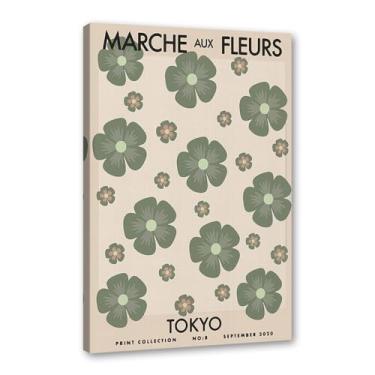 Imagem de Impressão de arte de parede verde sálvia Matisse arte de parede abstrato mercado de flores Picasso exposição pôsteres minimalistas linha arte folha boho decoração de quarto (SKU8,20.3x30.5 cm =