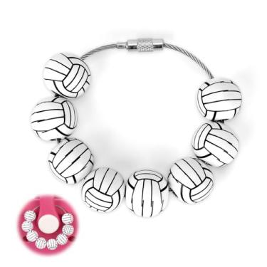 Imagem de Berloque esportivo para bolsa Bogg, contas de madeira decorativas, acessórios em forma de bola esportiva, berloque, compatível com bolsa Bogg, simplesmente do sul, bolsa de praia, sacolas de presente