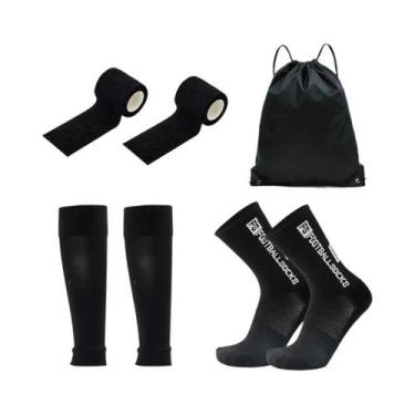 Imagem de Meias De Treinamento De Futebol Masculinas Para Adolescentes 4PCS Com 