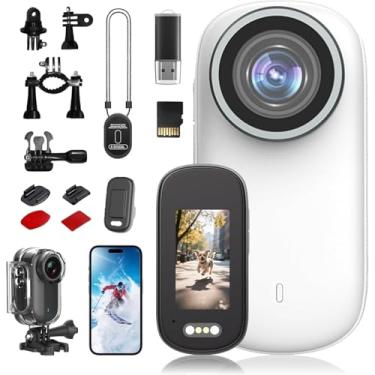 Imagem de New Upgrade POV 4K Camera, 128GB Action Body Cam, Ultra Wide Angl Preview Shooting with Audio, Video & Night Vision for Vlogging, Cycling and Outdoors Activitie (White)