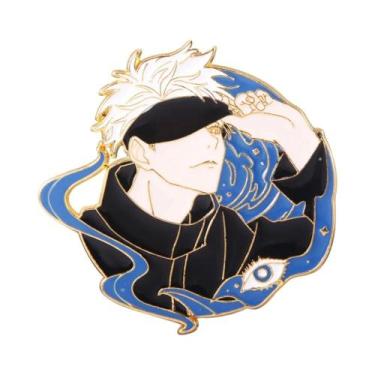 Imagem de Pins De Esmalte Do Anime Jujutsu Kaisen, Broche De Cosplay De Gojo Sat