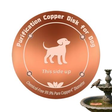 Imagem de Disco De Cobre Para Bebedouro De Galinhas | Disco Natural de Cobre Reforçado de 10 cm,Recipiente De Água Para Aves,Para Alimentação Em Jardim Quintal Pátio Parque E Paisagismo Para Agapornis E