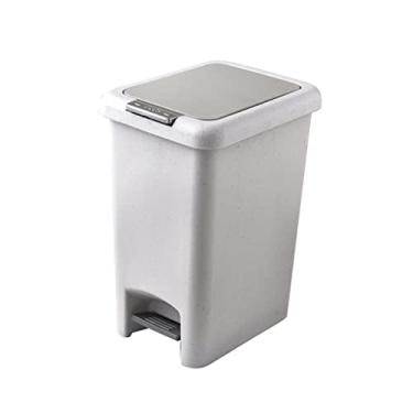 Imagem de Caixote do lixo para casa e cozinha, com trava de tampa e fechamento lento, prensa doméstica lata de lixo