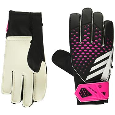 Imagem de adidas Luvas de goleiro predador de treinamento unissex, preta/branca/rosa choque de equipe, 5