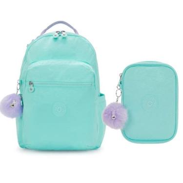 Imagem de Kit Escolar Mochila Kipling Seoul + Estojo 100 pens Funky Stars