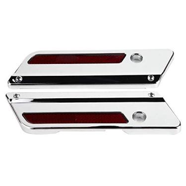 Imagem de aqxreight 2 Peças Refletores de Tampa de Trava de Alforje de Motocicleta para Glide Touring 1994-2017 Projetado Glide Anticorrosão 1994-2017 Instalação Qualidade Plástica Precisa Durabilidade de