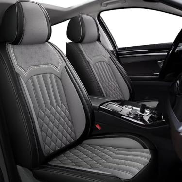 Imagem de RAWAKORW Capas de assento de carro adequadas para GMC Terrain: 2018-2025 2026 conjunto completo de couro respirável impermeável capas de assento automotivas impermeáveis protetores de assento