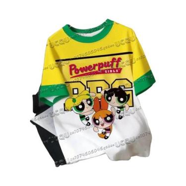 Imagem de Camiseta Masculina plus Size De Manga Curta Com Estampa 3D Powerpuff G
