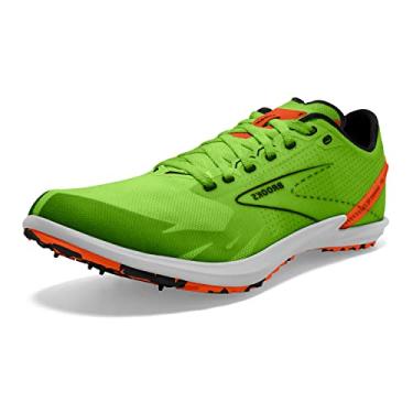 Imagem de Brooks Tênis de corrida Draft XC Spikeless Supportive Cross-Country, Lagartixa verde/vermelho laranja/branco, 4