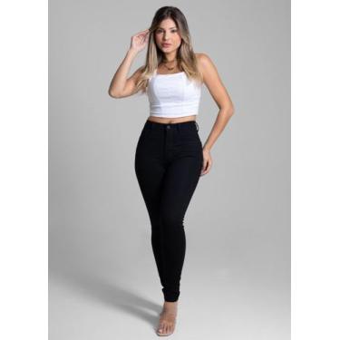 Imagem de Calça Feminina Sarja Preta Super Lipo Sawary - 264741, Preto, 46