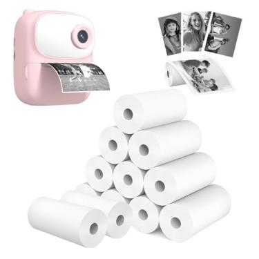 Imagem de Papel de impressão, 15 rolos para câmera de impressão instantânea infantil, papel de impressão térmica HD (15 rolos)